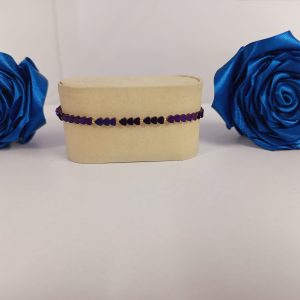 Brățară handmade reglabilă din hematit și accesorii de aur 585