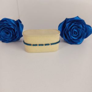 Brățară handmade reglabilă din hematit și accesorii de aur 585