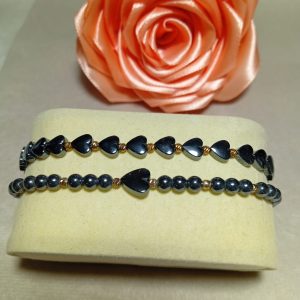 Brățări handmade reglabile cu hematit și accesorii din argint 925 pentru el și pentru ea