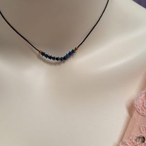 Colier handmade din fir transparent cu accesorii din argint 925  cu prelungire