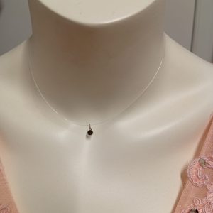 Colier handmade din fir transparent cu accesorii din argint 925  cu prelungire