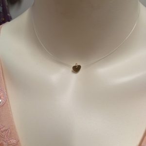 Colier handmade din fir transparent cu accesorii din argint 925  cu prelungire