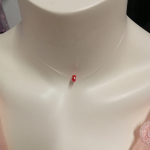Colier handmade din fir transparent cu accesorii din argint 925 și prelungire cu mărgică de cristal  Presiosa